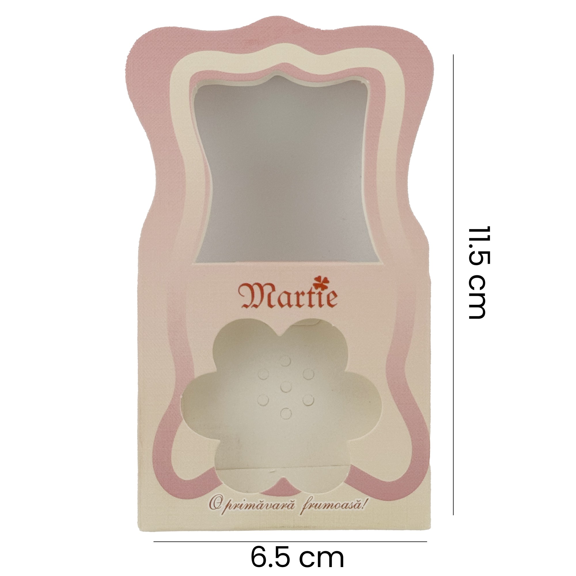 Ambalaje pentru Bratara Martisoare, Flippy, Set 200 Bucati, Cutii Brosa, Model Gentuta, Roz deschis