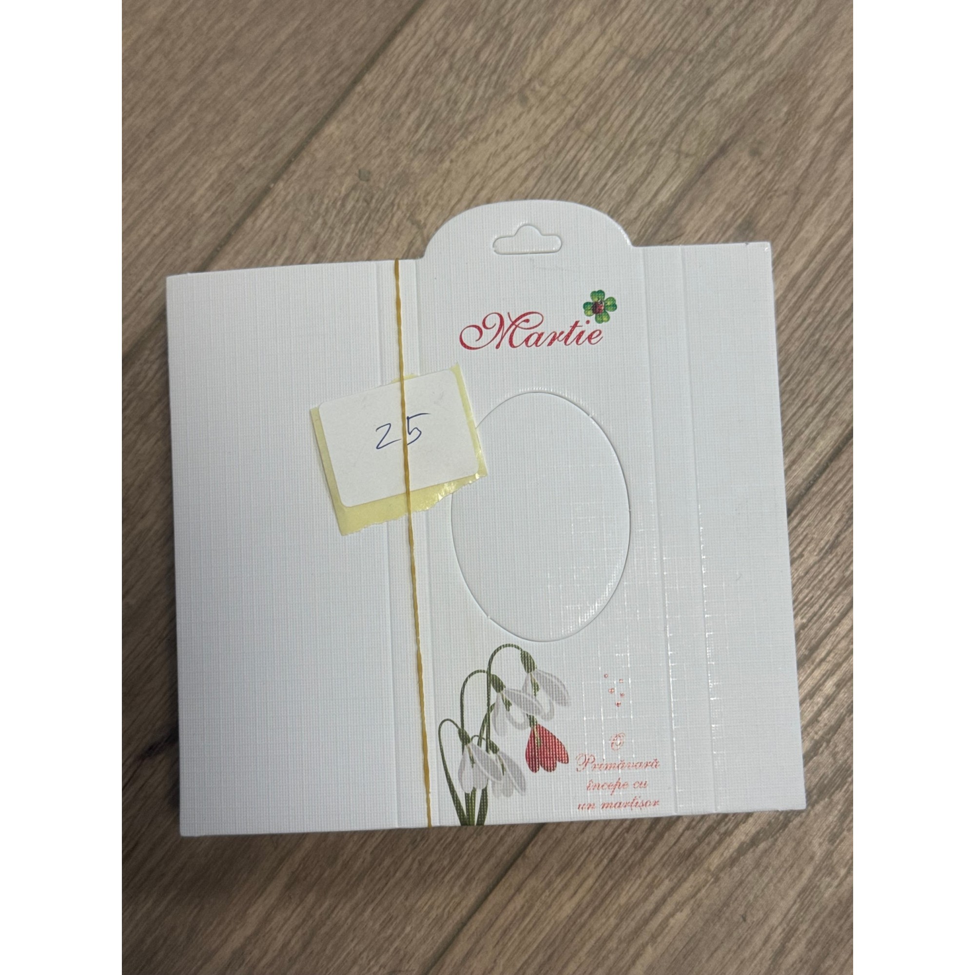 Set 100 Bucati Ambalaje de Carton pentru Martisoare, Flippy, Cutii Brosa, Model Ghiocei