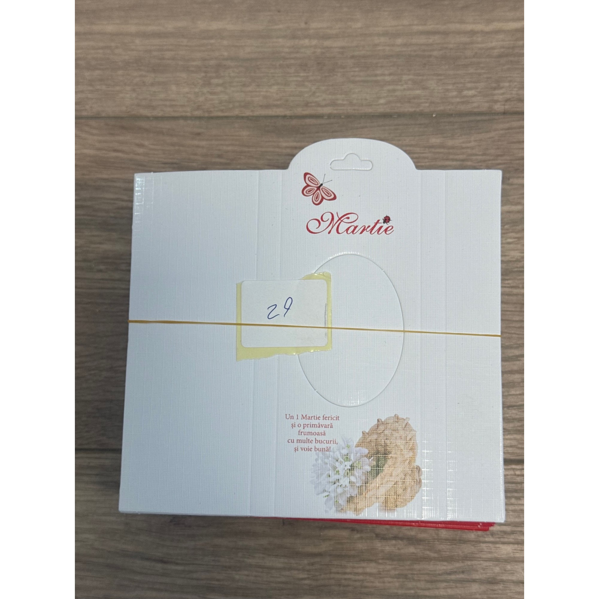 Ambalaje Martisor - Set 100 Bucati Ambalaje de Carton pentru Martisoare, Flippy, Cutii Brosa, Model Ghiocei in Cos