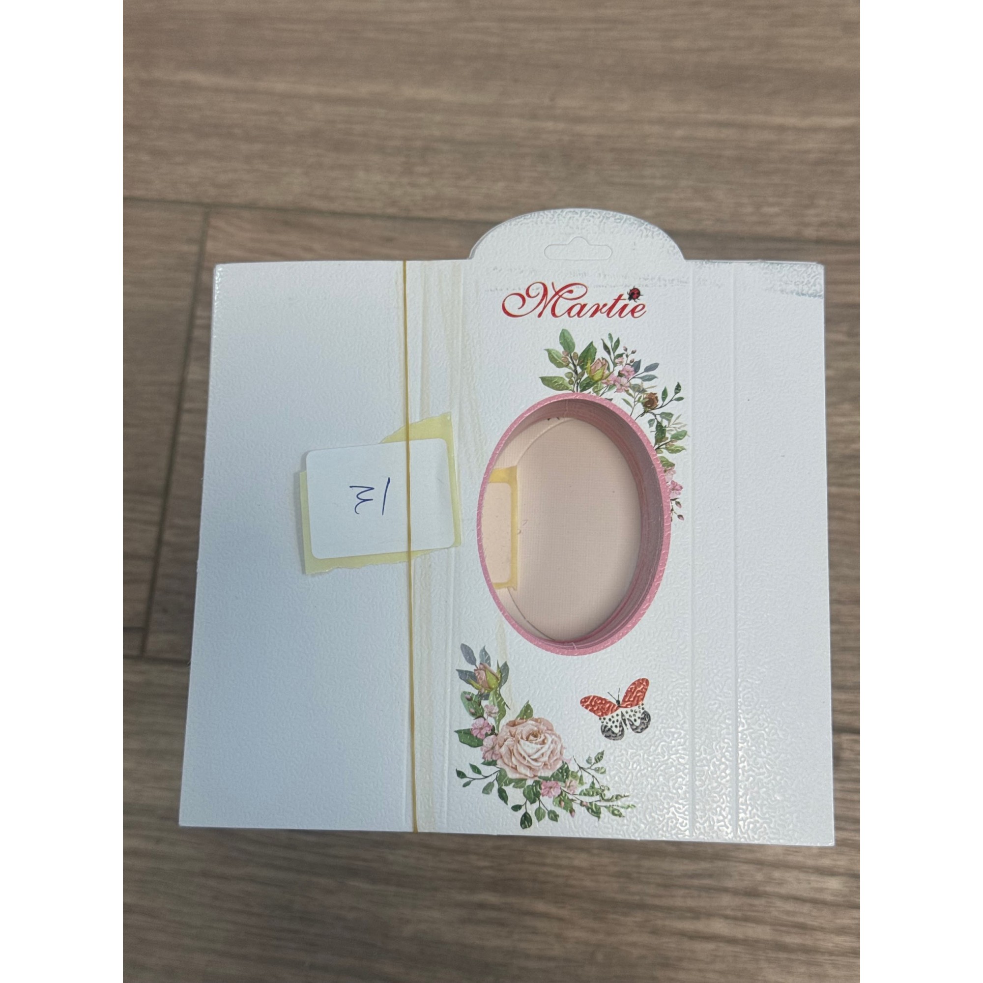 Ambalaje Martisor - Set 100 Bucati Ambalaje de Carton pentru Martisoare, Flippy, Cutii Brosa, Model cu Trandafiri