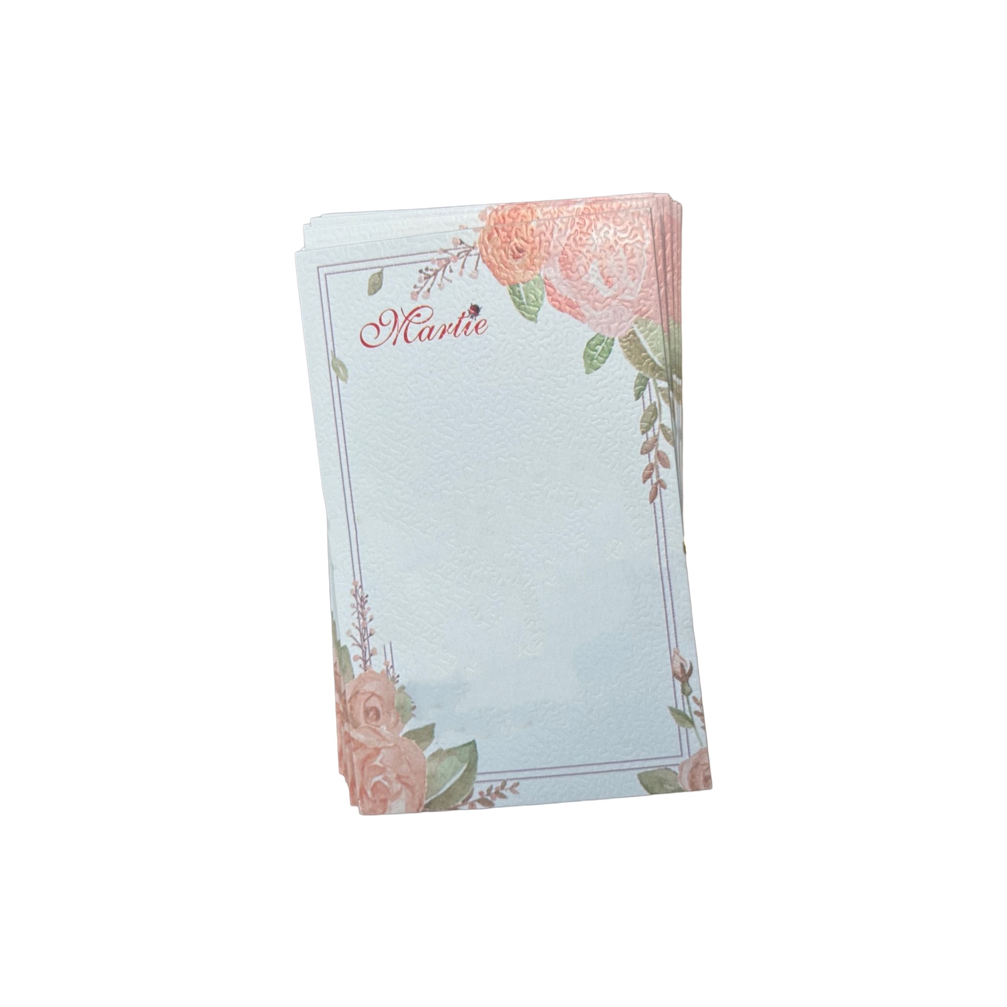 Cartonas pentru Martisor, Flippy, Set 200 buc, Desing Traditional de Primavara, Carton Rezistent, Model Trandafiri Pastel