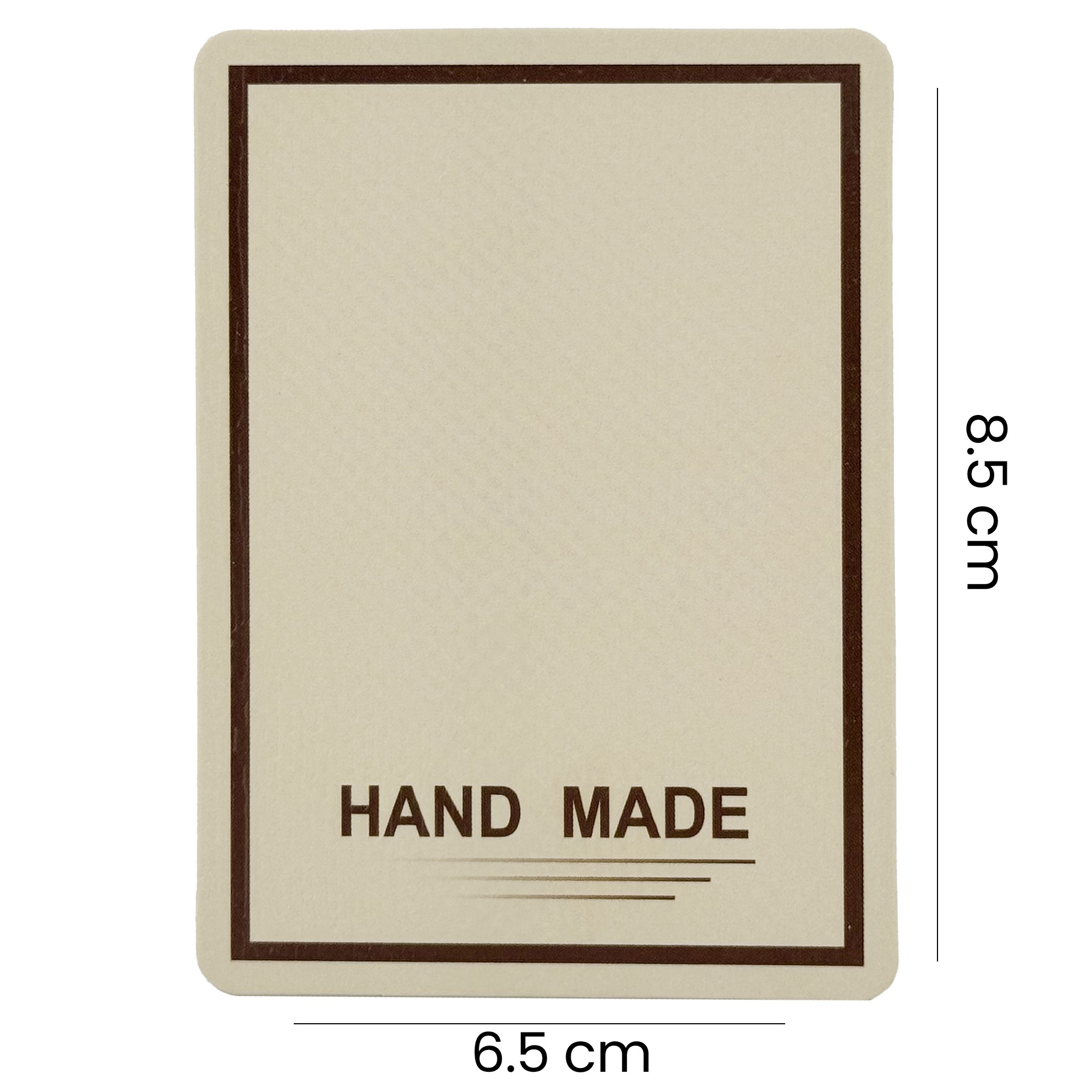 Cartonase Ambalaj pentru Martisor, Flippy, Set 100 buc, Model Simplu Cu Contur, 8.5 x 6.5 cm, Crem