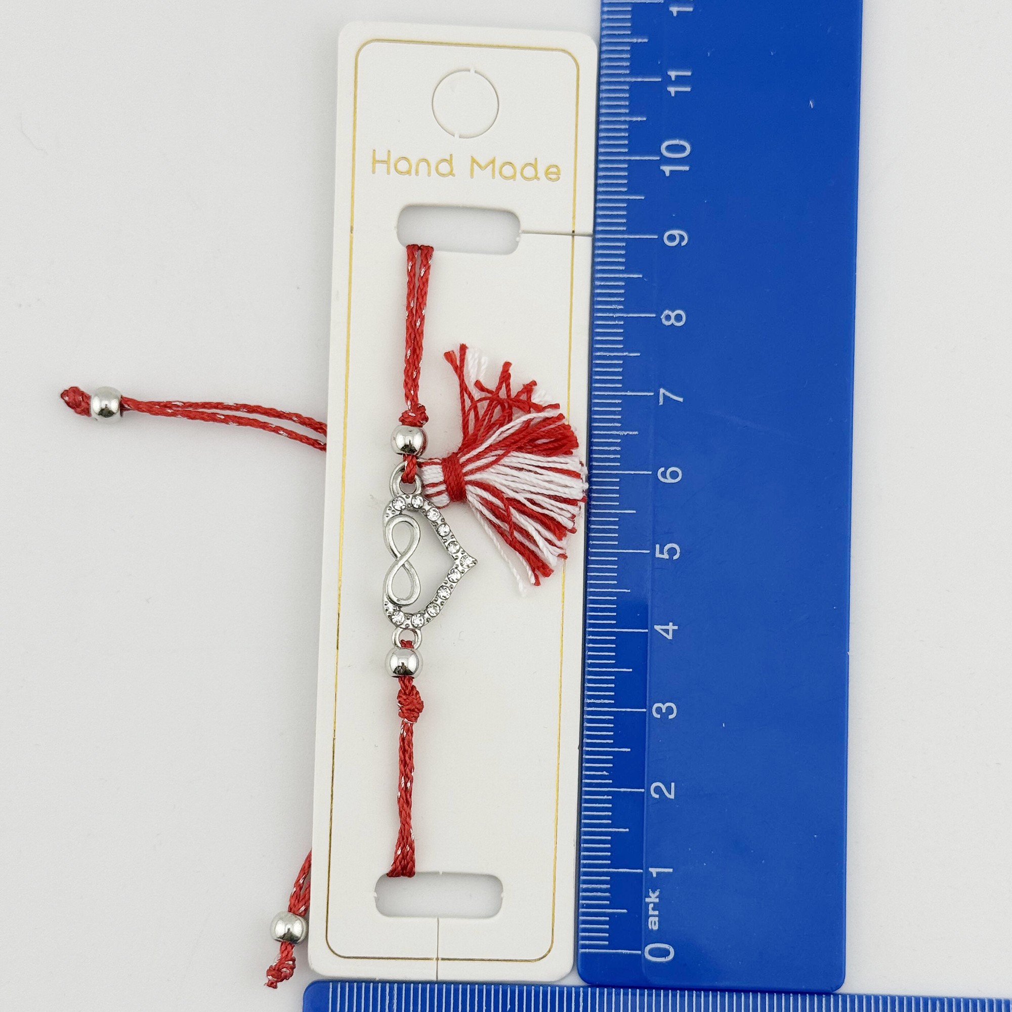 Ambalaje de Carton pentru Bratari, Flippy, Set 100 Bucati, Cartonase Suport Bratara, Model Hand Made, 11,5 x 3 cm, Alb