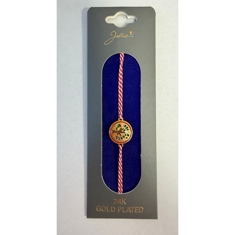 Bratara Placata cu Aur 24k, Snur Rosu, Model 1