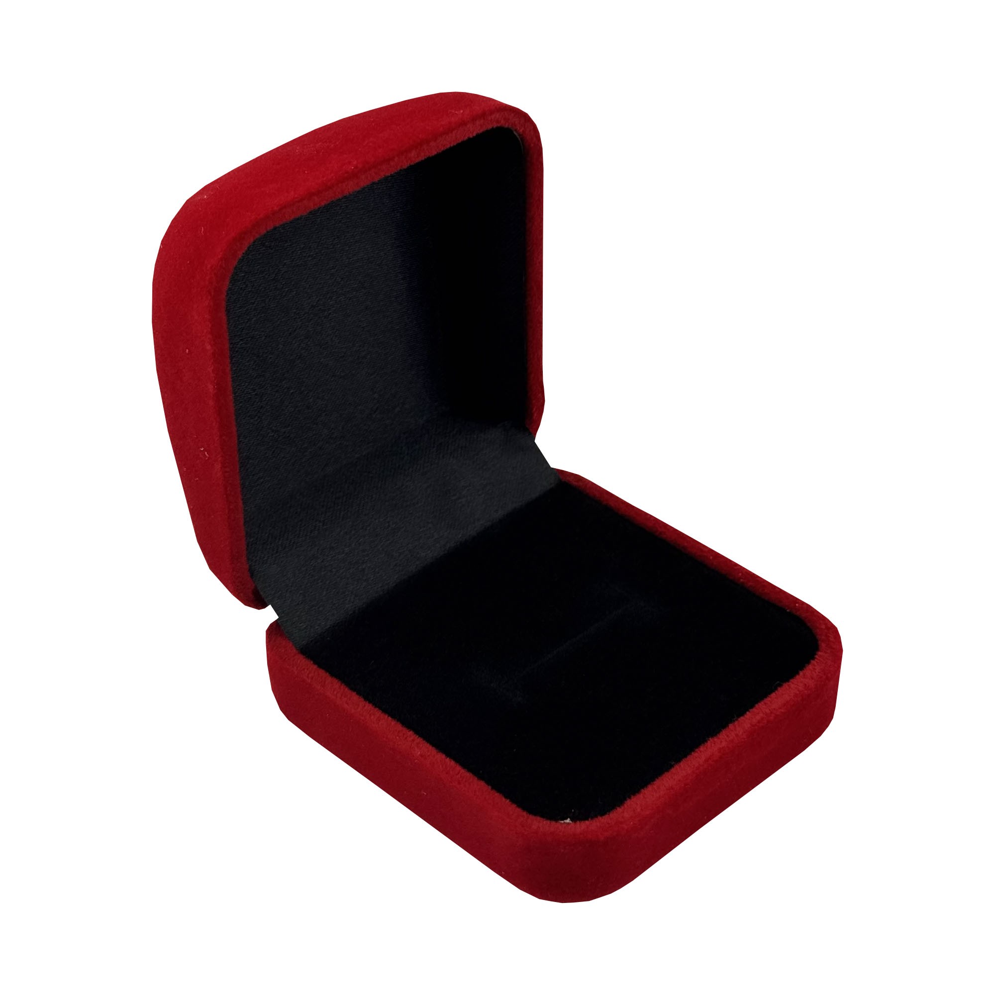 Cutie de Bijuterii, Flippy, Forma Patrata, Exterior Catifea Rosie, pentru Ocazii Speciale, Usor de Transportat, 55x55x45 mm, Design Elegant