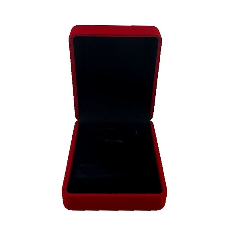 Cutii pentru Bijuterii, Flippy, Set 12 bucati, din Catifea, 7.8 x 6 x 3.5 cm per unitate, Rosu