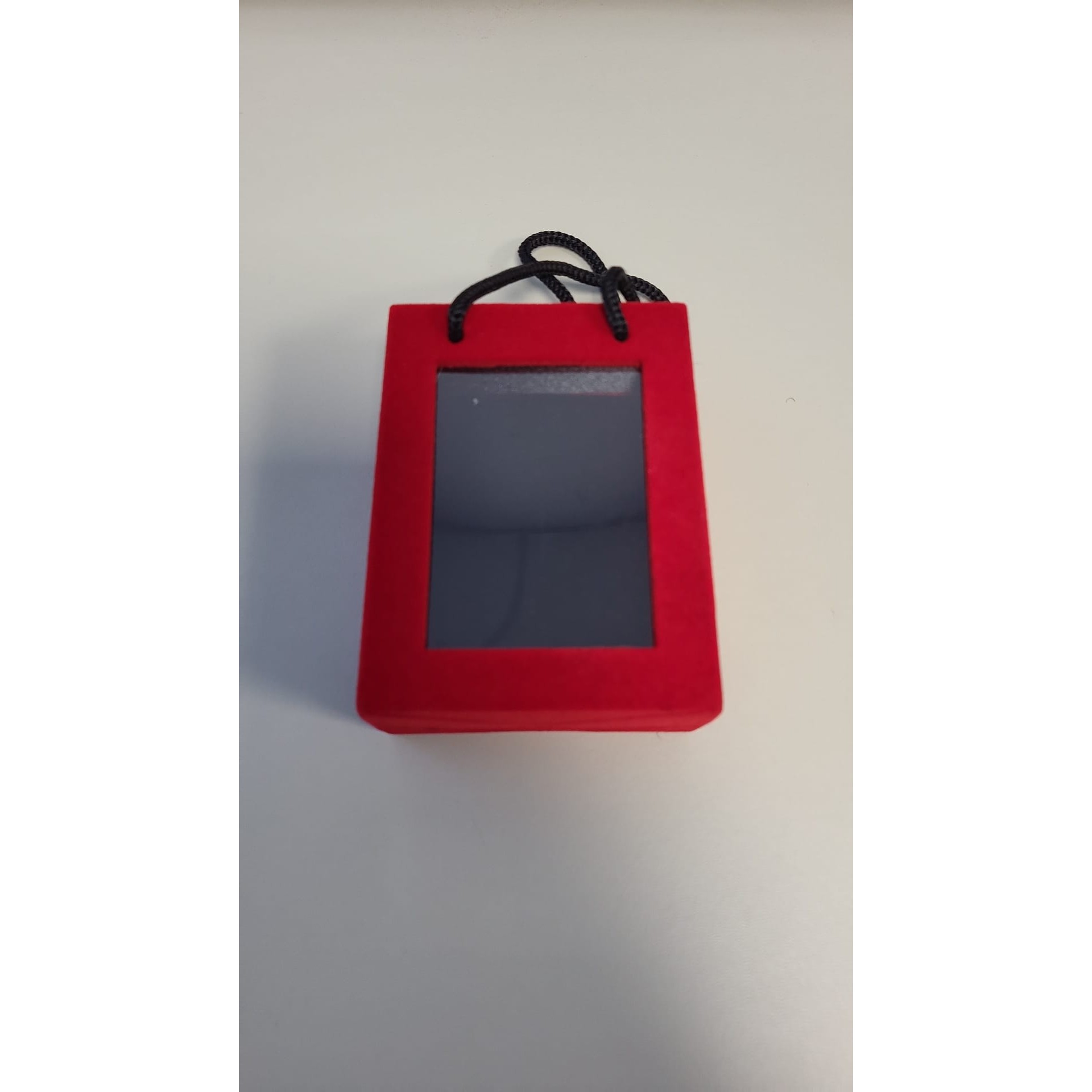 Set 12 Cutii de Bijuterii, Catifea rosie, Model Gentuta, 6,5 x 8,5 cm