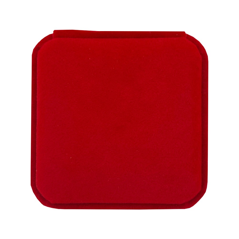 Set 12 Cutii pentru Martisoare/Brose, Catifea rosie, 7 x 7 cm