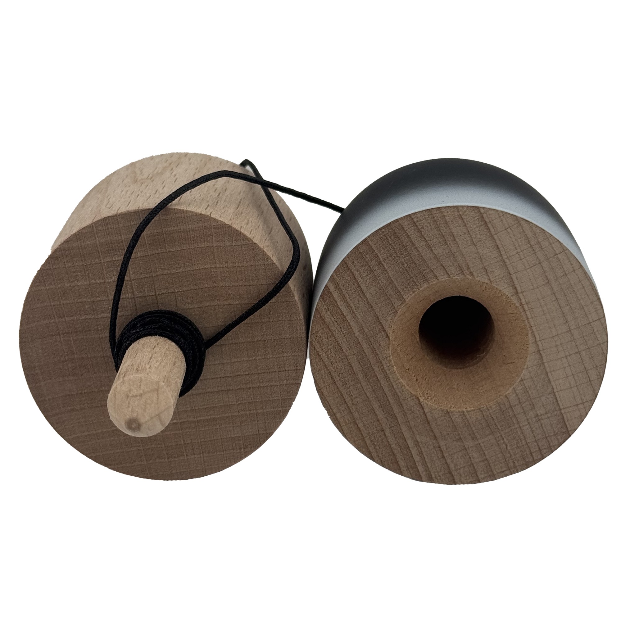 Kendama Pill X Originala, Flippy, Profesionala Model Rubber Grip Pilula, din Lemn, Varsta 9+, Ata 62/65 cm, 11 x 5 x 5 cm, Gradient Negru/Alb