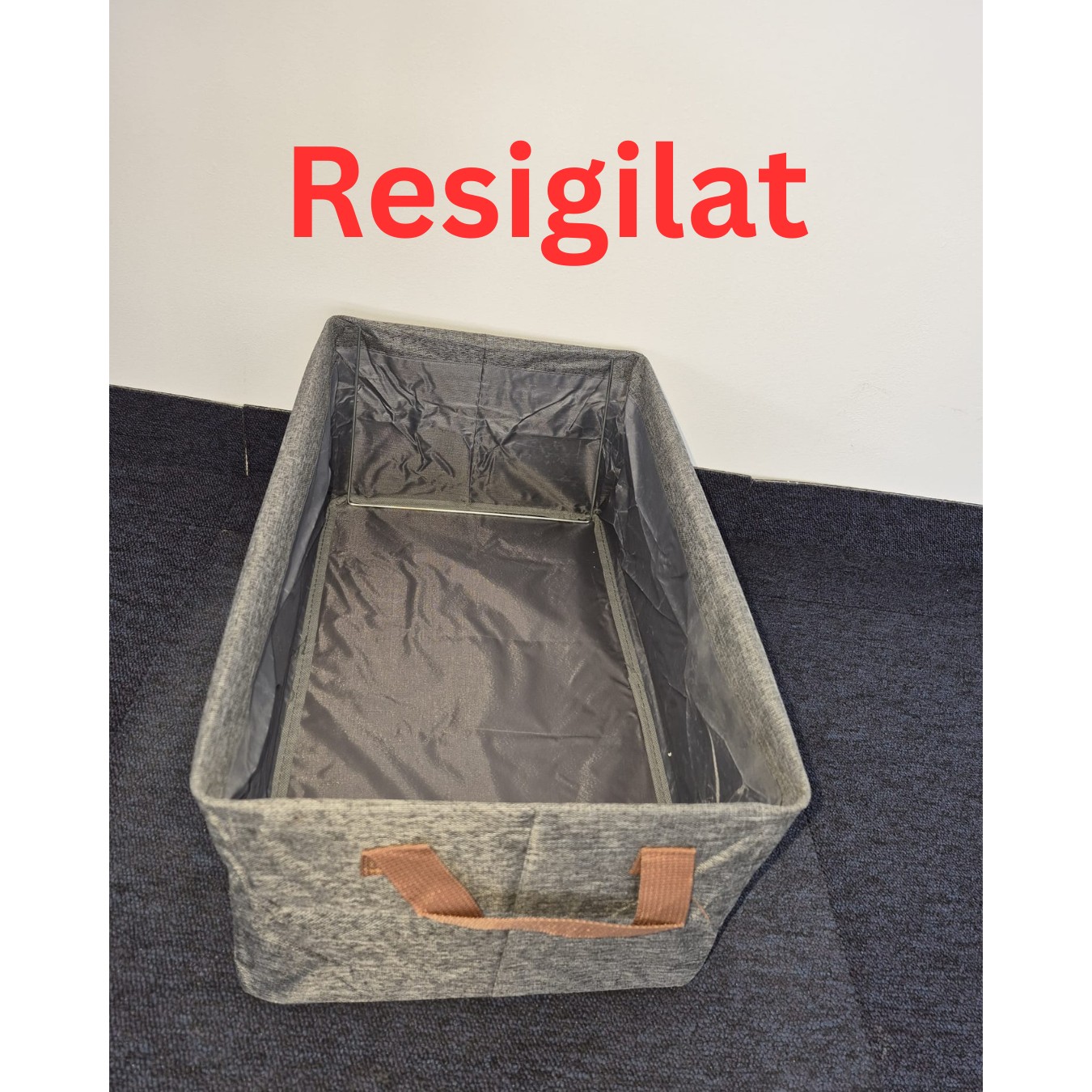 Resigilat: Cutie de Depozitare Tip Cos, Flippy, Material Textil, Pliabila, 47x28x20 cm, 35 l, Cadru Metalic, cu Manere, Maro