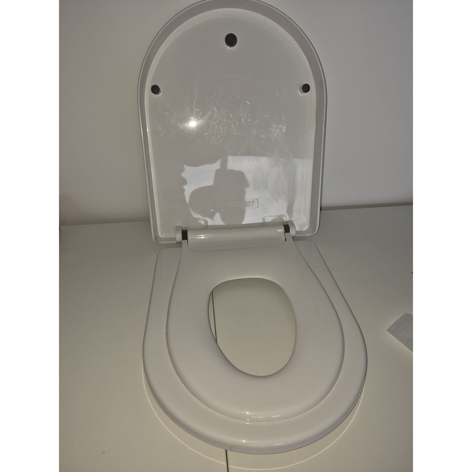 Resigilat: Capac de Toaleta cu Reductie 2 in 1, Flippy, pentru Copii si Adulti, Coborare Lenta si Silentioasa, Instalare Usoara, din PP5 , in Forma de U Patrat, Alb