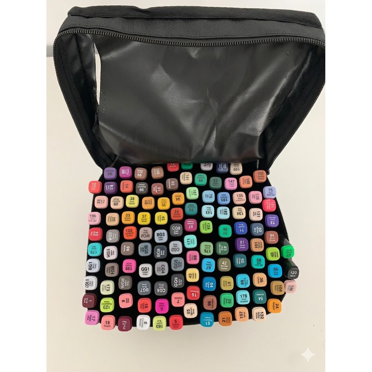 RESIGILAT - Set 120 Markere Duble, Flippy, pe Baza de Alcool, Geanta Impermeabila Inclusa, Culori Numerotate, 20.3 x 17.5 x 17 cm, Multicolor