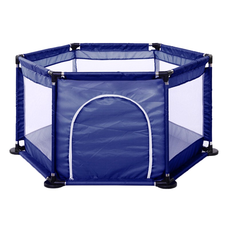 Tarc de Joaca si Siguranta pentru Copii DNT-104, , Dimensiuni 130 x 115 x 65 cm, Structura de Protectie pentru Interior, Albastru marin