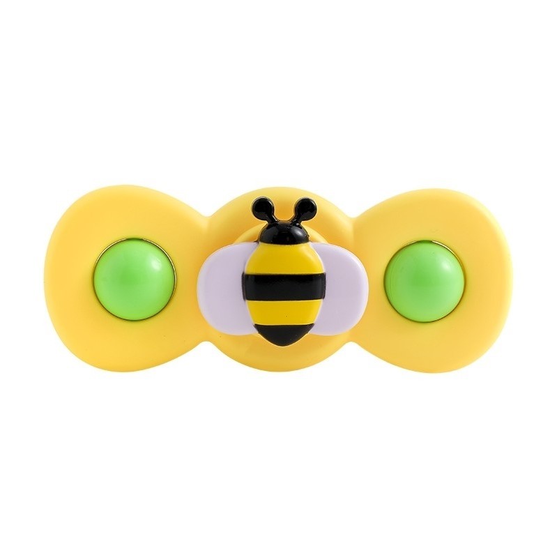 Jucarie Spinner pentru copii cu 2 laturi, Spinimals Albina, Galben