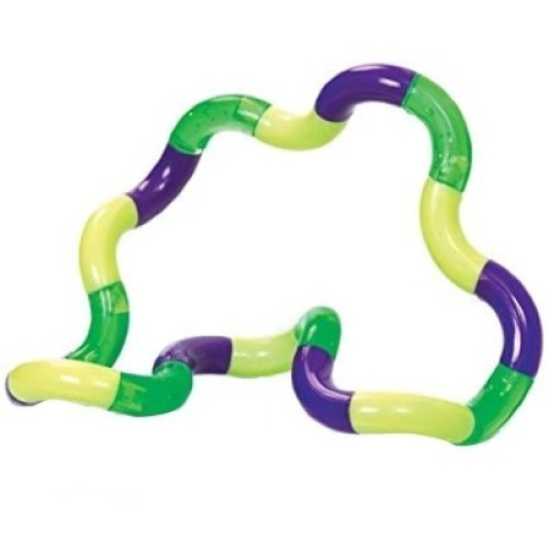 Jucarie senzoriala antistres Flippy, Fidget Twist cu miscari infinite de decompresie, Galben/Verde/Violet, + 3 ani