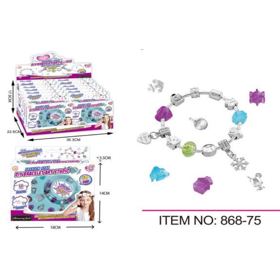 Set creativ Flippy DIY pentru confectionat bratari, Multicolor, model 12