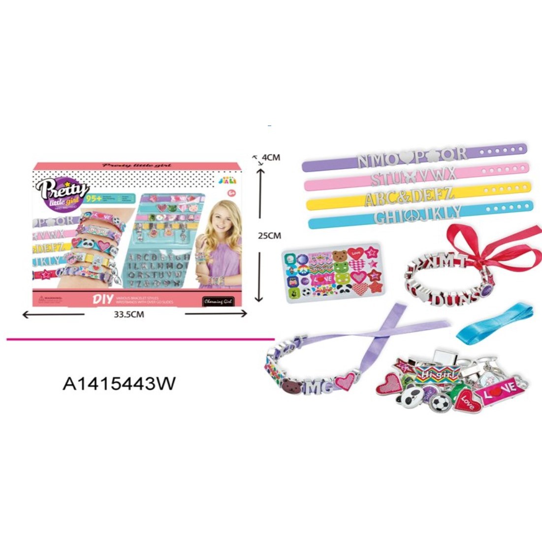 Set creativ Flippy DIY pentru confectionat bratari, Multicolor, model 14