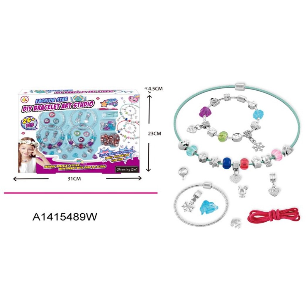 Set creativ Flippy DIY pentru confectionat bratari, Multicolor, model 15