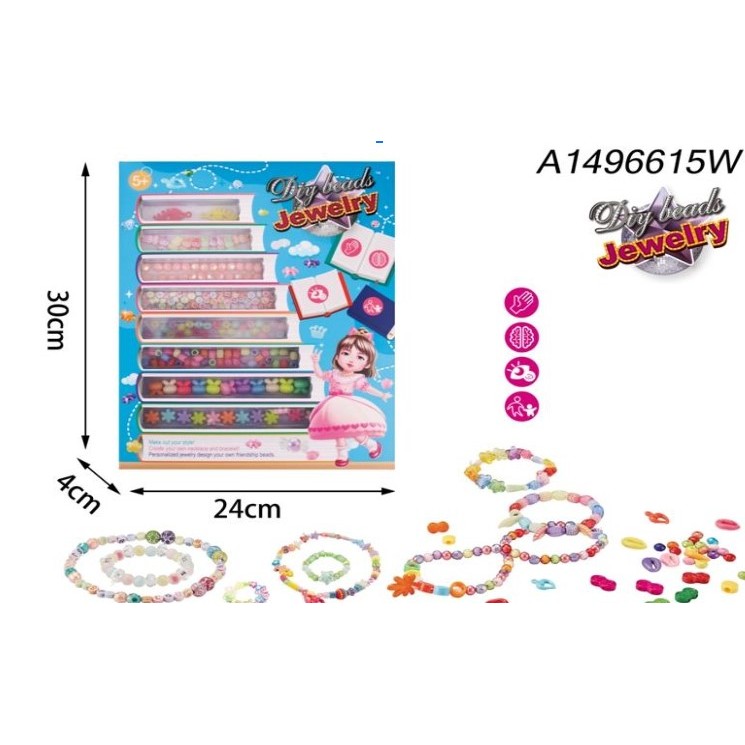 Set creativ Flippy DIY pentru confectionat bratari, Multicolor, model 19