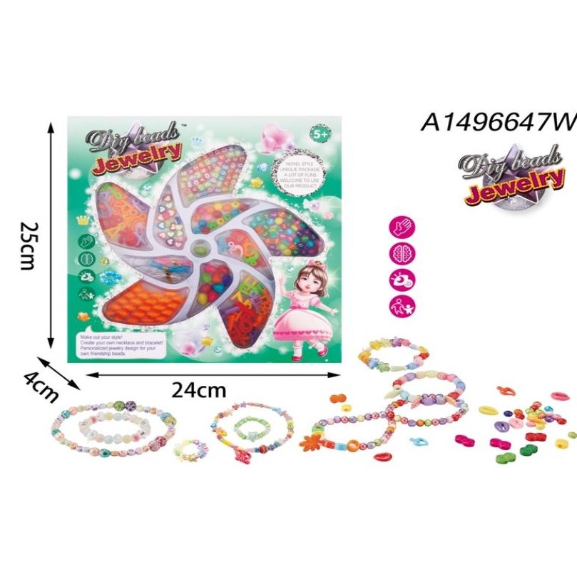 Set creativ Flippy DIY pentru confectionat bratari, Multicolor, model 20