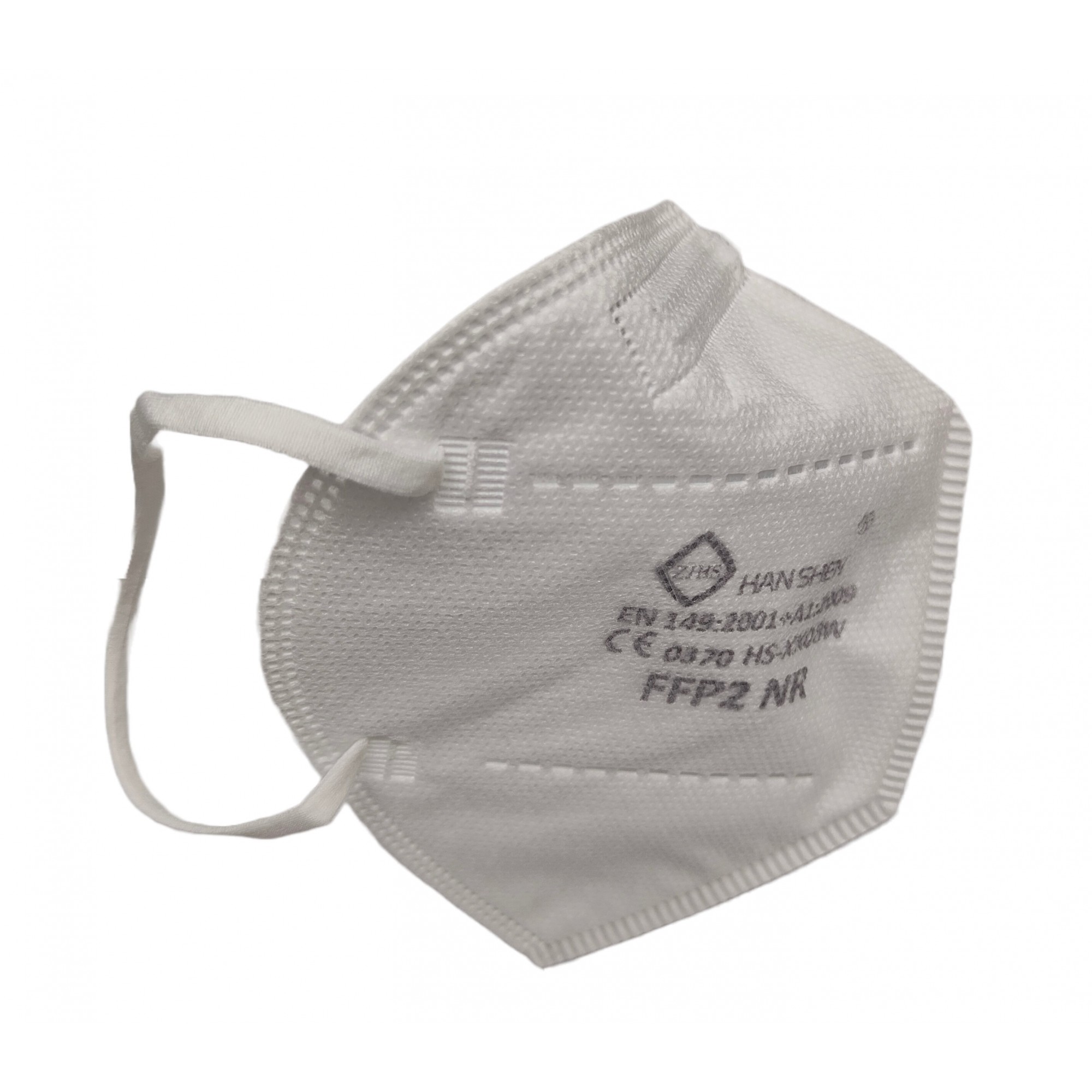 Set 6 bucati Masca de protectie faciala, Flippy, de unica folosinta pentru adulti, FFP2, KN95 CE 0370, 5 straturi, nesterila, ambalaj individual, Alb