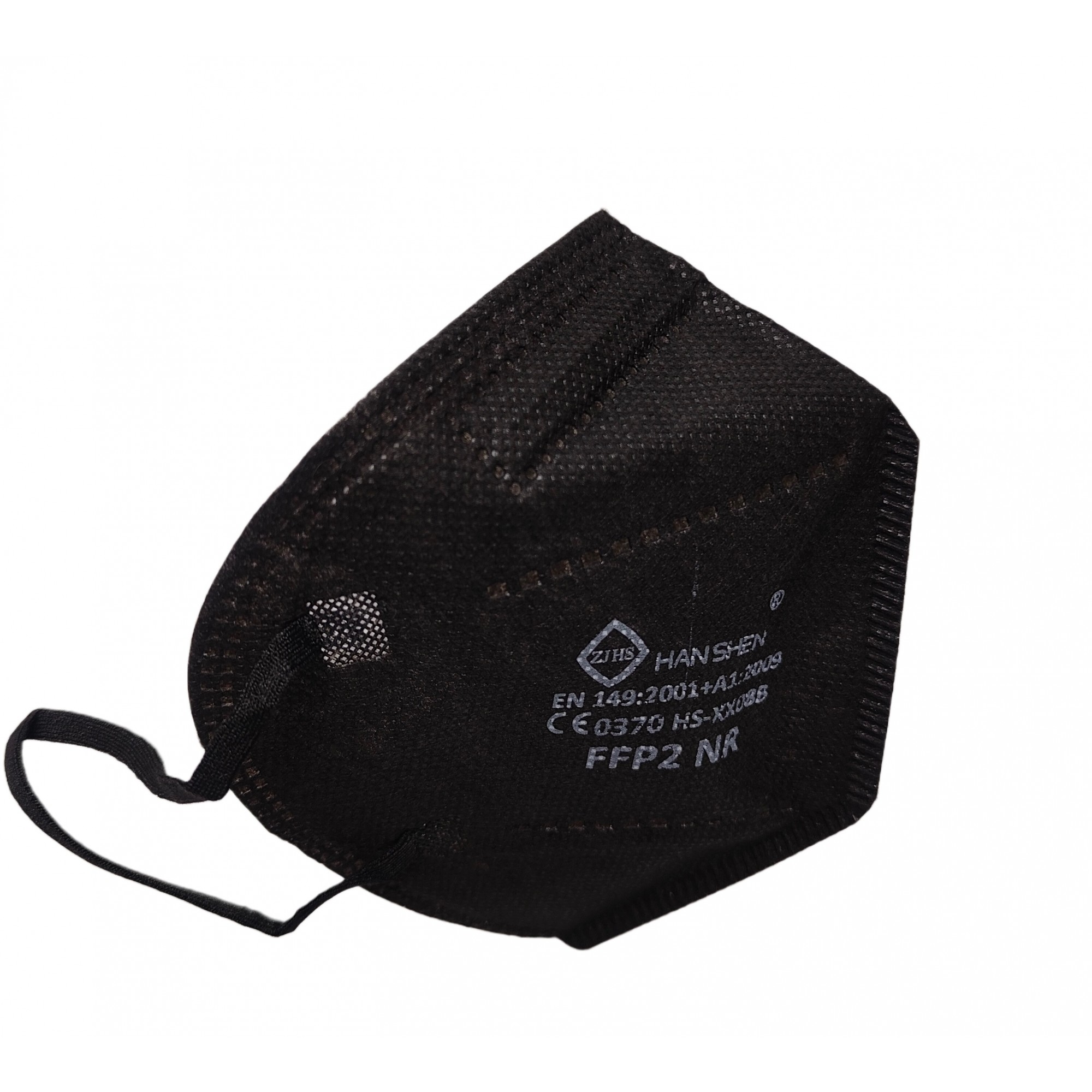 Set 32 bucati Masca de protectie faciala, , de unica folosinta pentru adulti, FFP2, KN95 CE 0370, 5 straturi, nesterila, ambalaj individual, Negru 2
