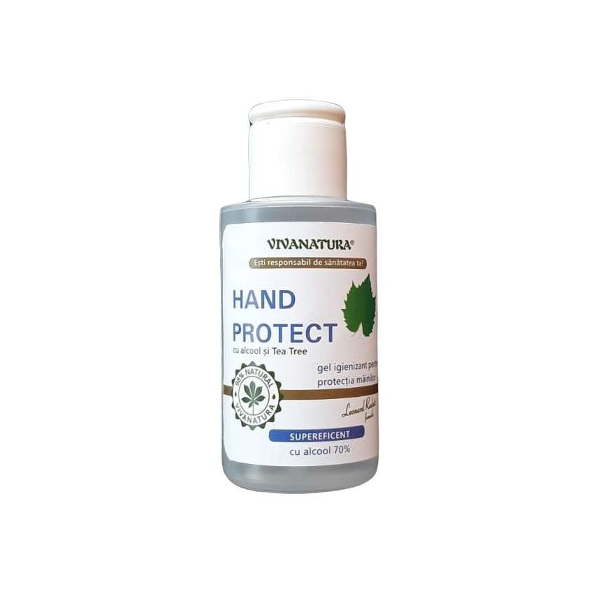 Gel igienizant pentru maini Vivanatura, 70% alcool, 100 ml