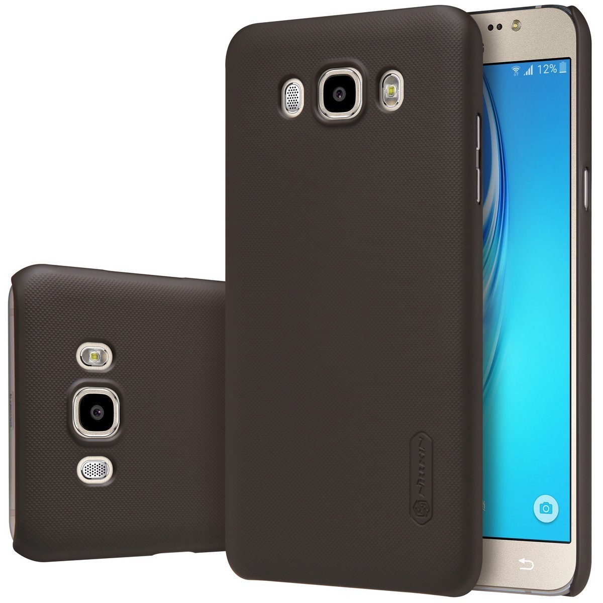 Husa Samsung Galaxy J7 2016 Nillkin Frosted Shield Negru + Folie de protectie