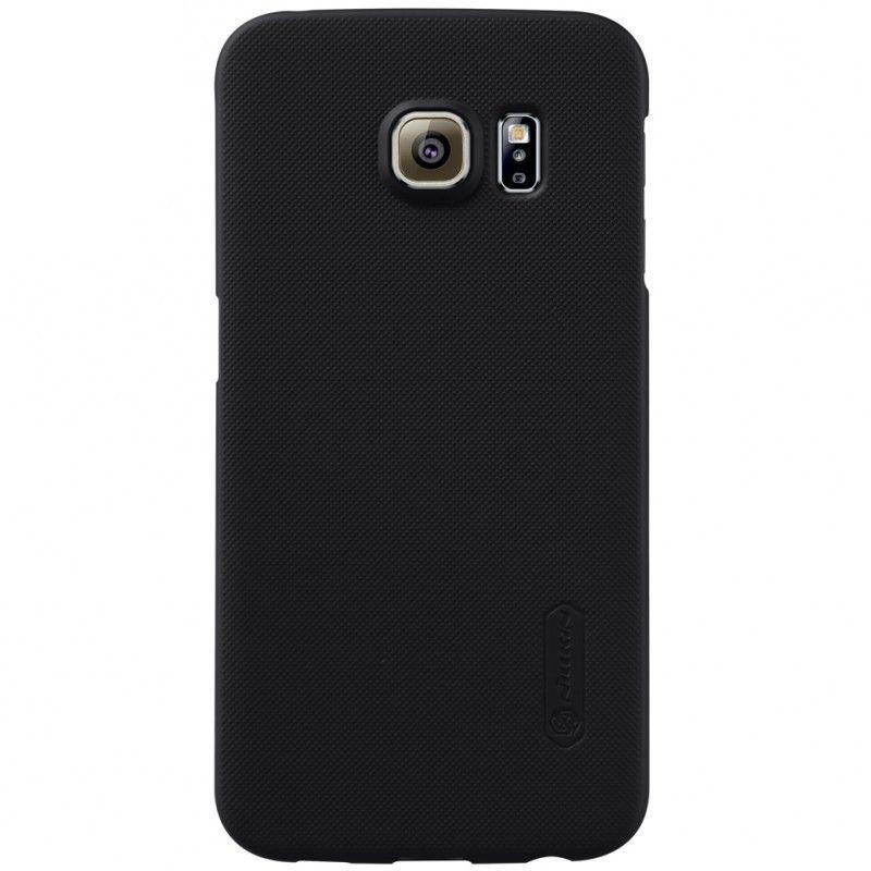 Husa Samsung Galaxy S6 Edge Nillkin Frosted Shield Negru + Folie de protectie