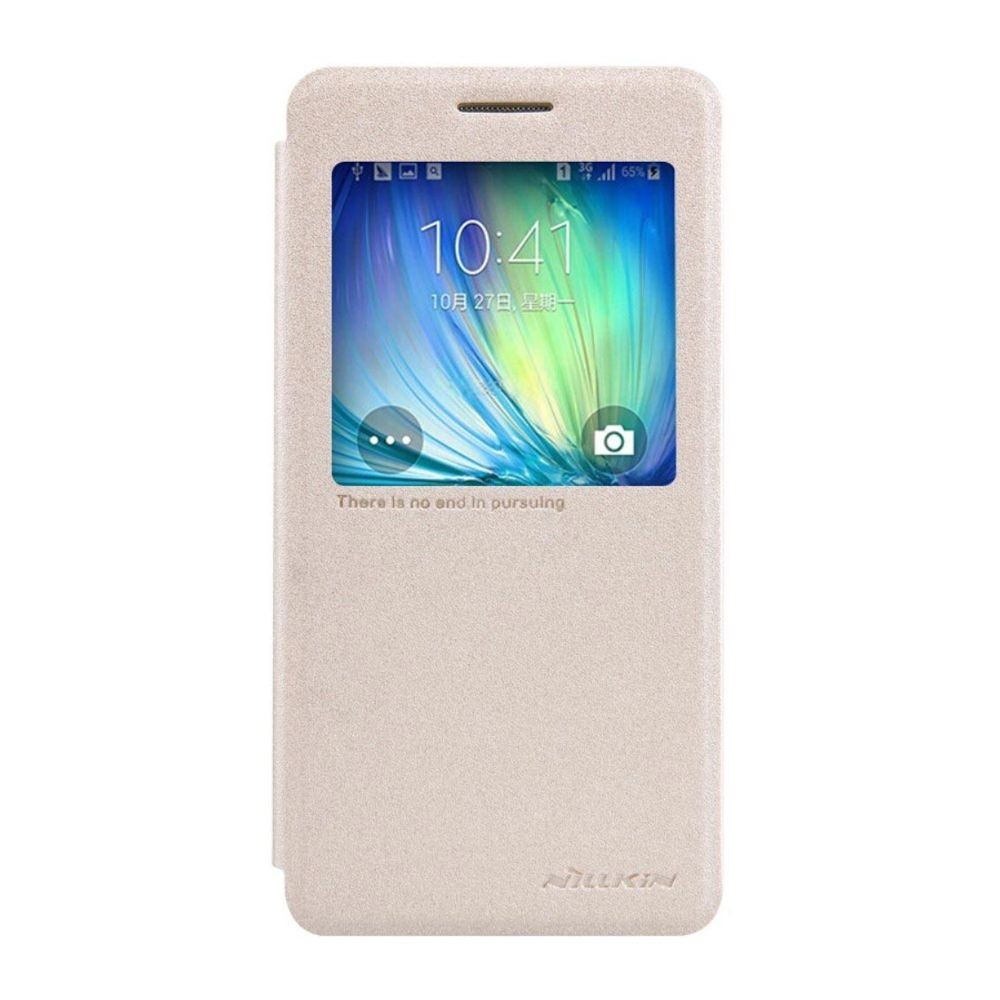 Husa Samsung Galaxy A5 2015 Nillkin Sparkle Flip Auriu