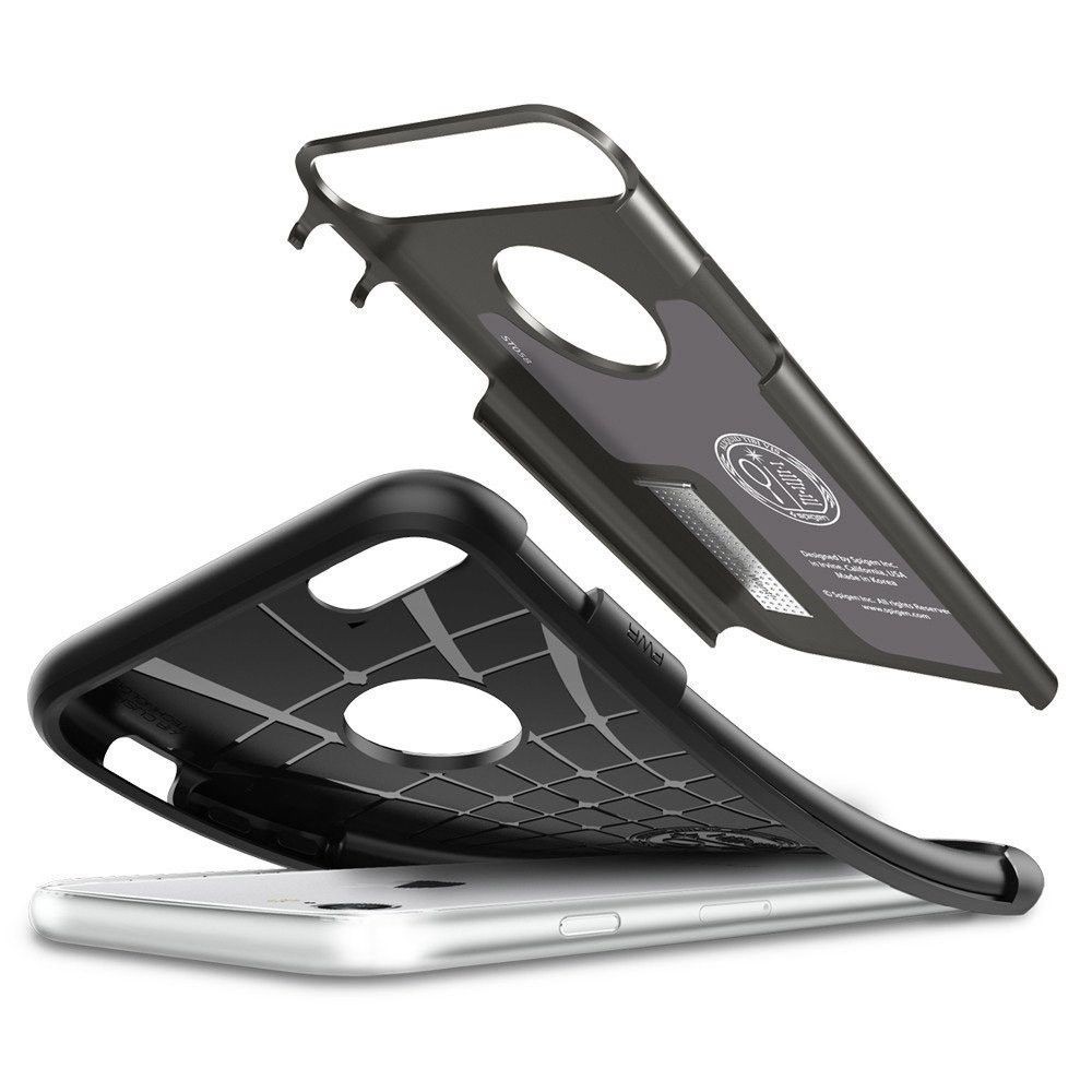 Husa Apple iPhone 7 Spigen Slim Armor Case Gri Metal