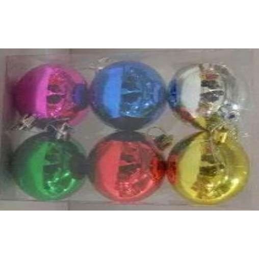 Set 6 globulete multicolore - printing - 6cm