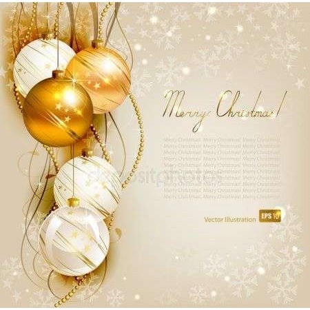 Set 6 globulete galben cu flori alb - glitter
