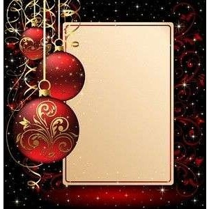 Set 6 globulete auriu cu rosu - glitter - 6cm