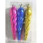 Set 6 ornamente multicolor - shiny - 13cm