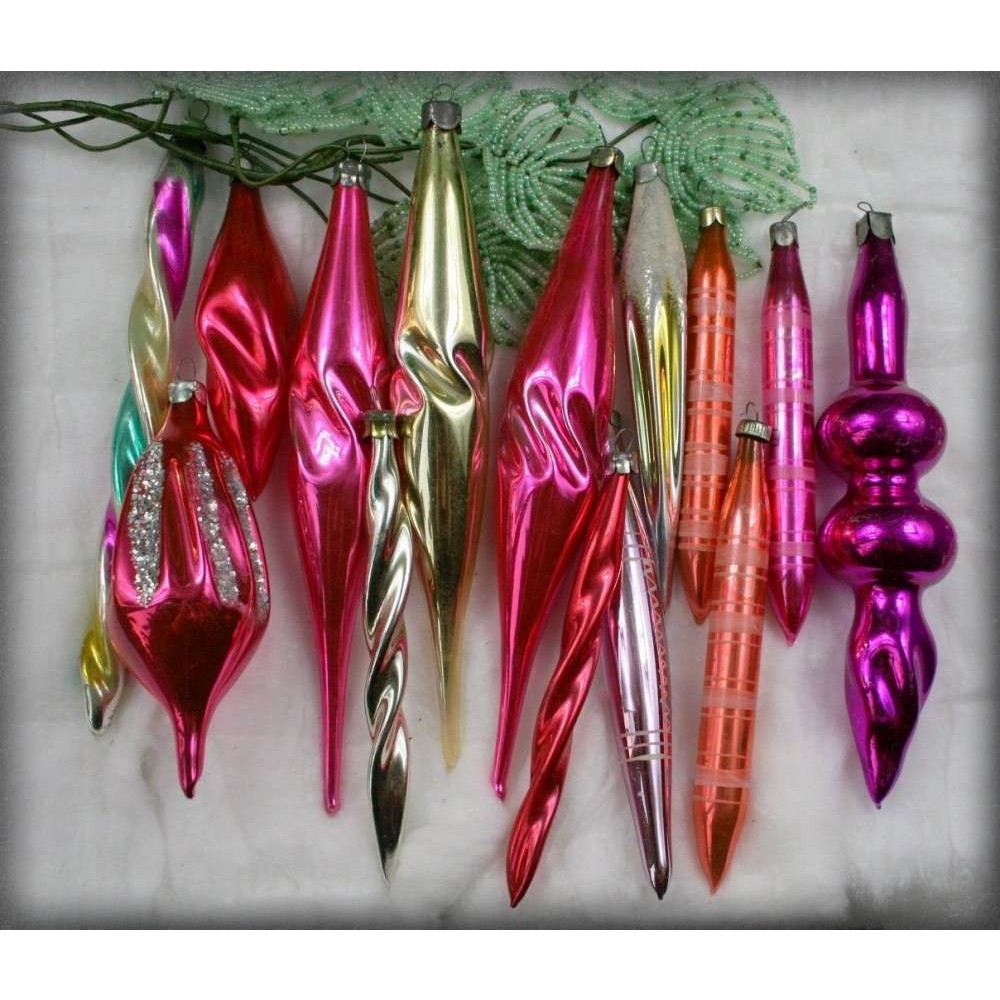 Set 6 ornamente multicolor - shiny - 13cm