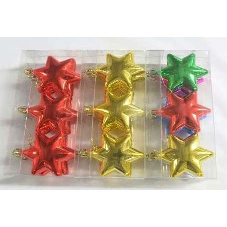 Set 3 globulete stelute multicolor - shiny - 4cm