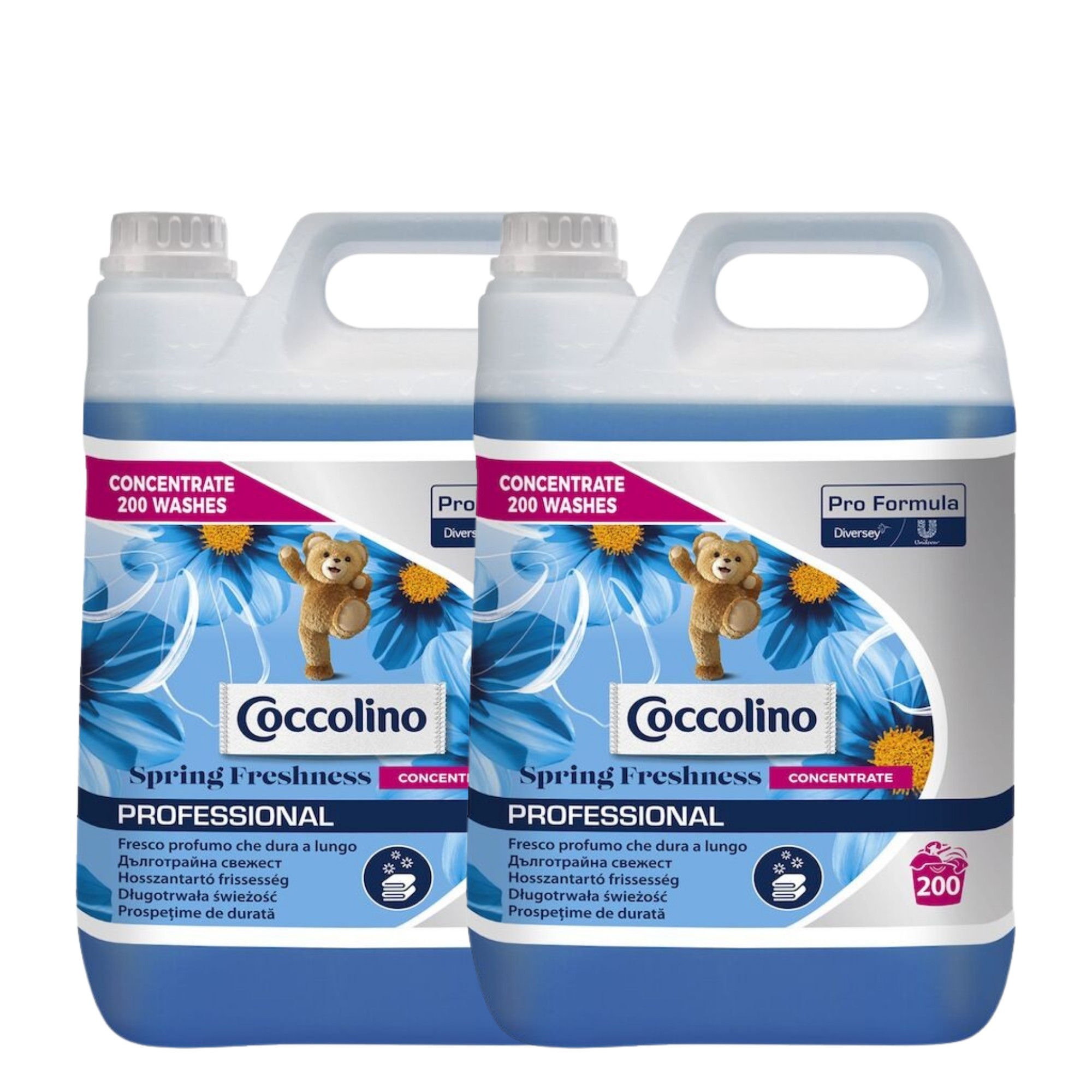 Pachet Coccolino Professional Spring Fresh Concentrated – Balsam Concentrat de Rufe, 2×5 L