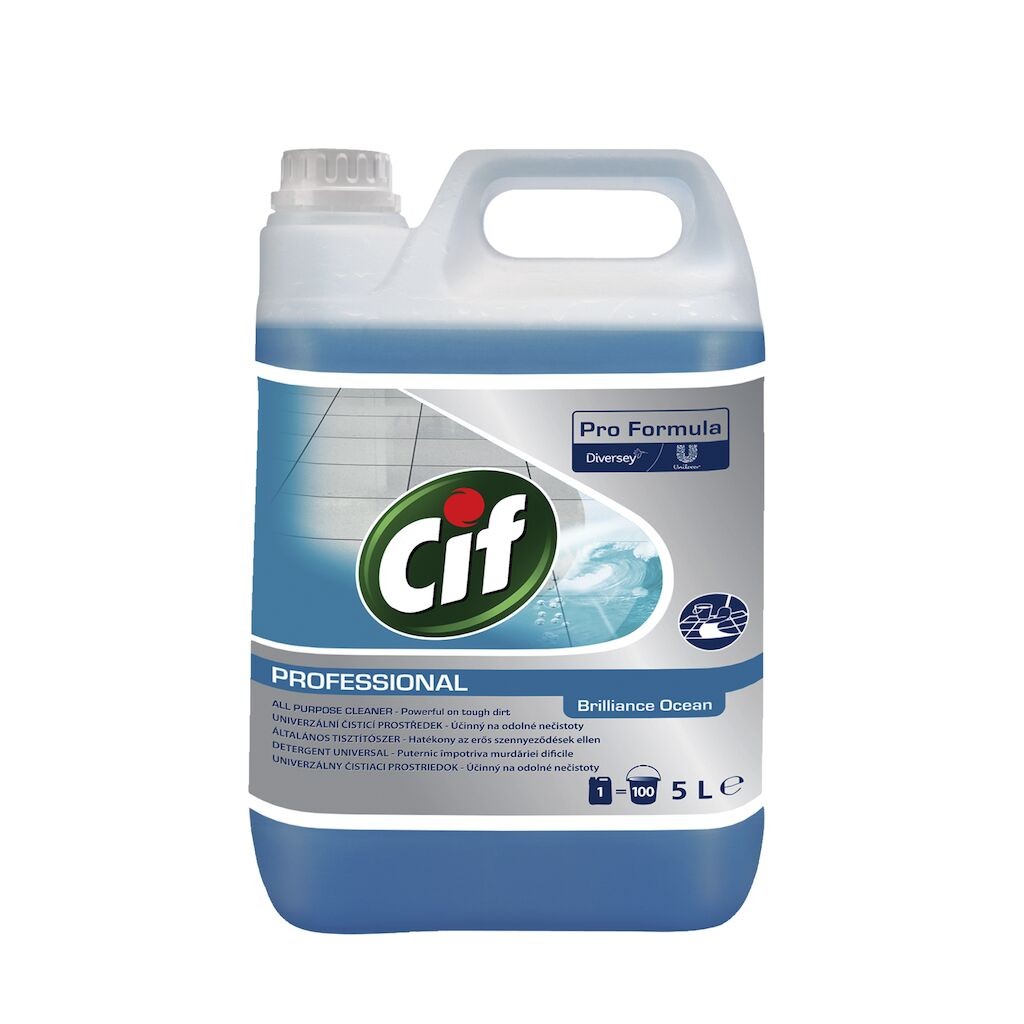 Pachet CIF Professional Brilliance Ocean – Detergent Universal pentru Suprafete 2×5 L