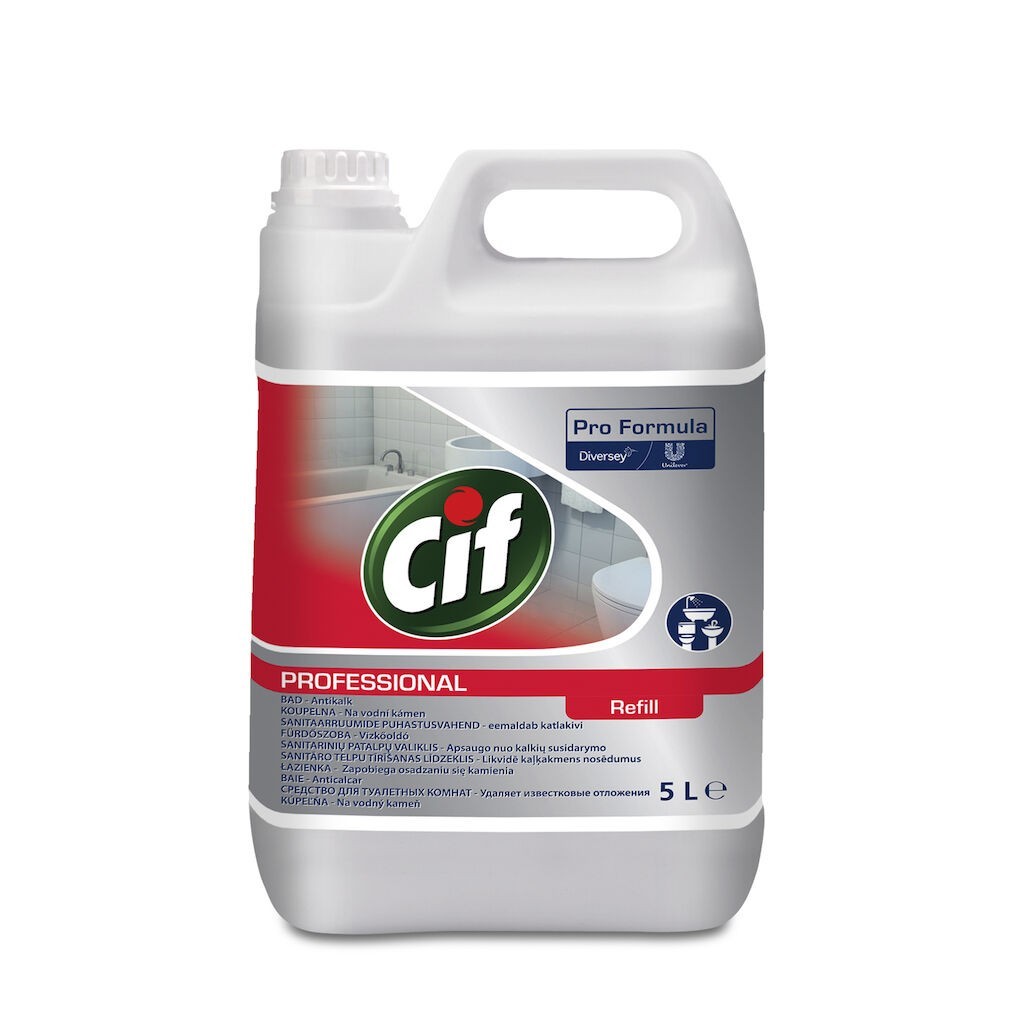 CIF Professional Washroom – Detergent si Detartrant pentru Suprafetele din Baie, 5 L