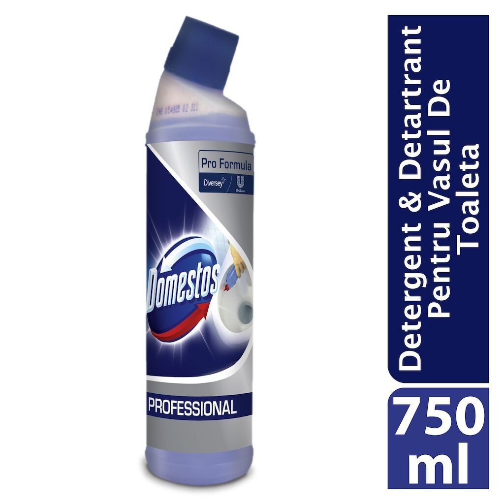 Pachet Domestos Professional Toilet Cleaner & Descaler – Detartrant pentru Toaleta, 6×0,75 L