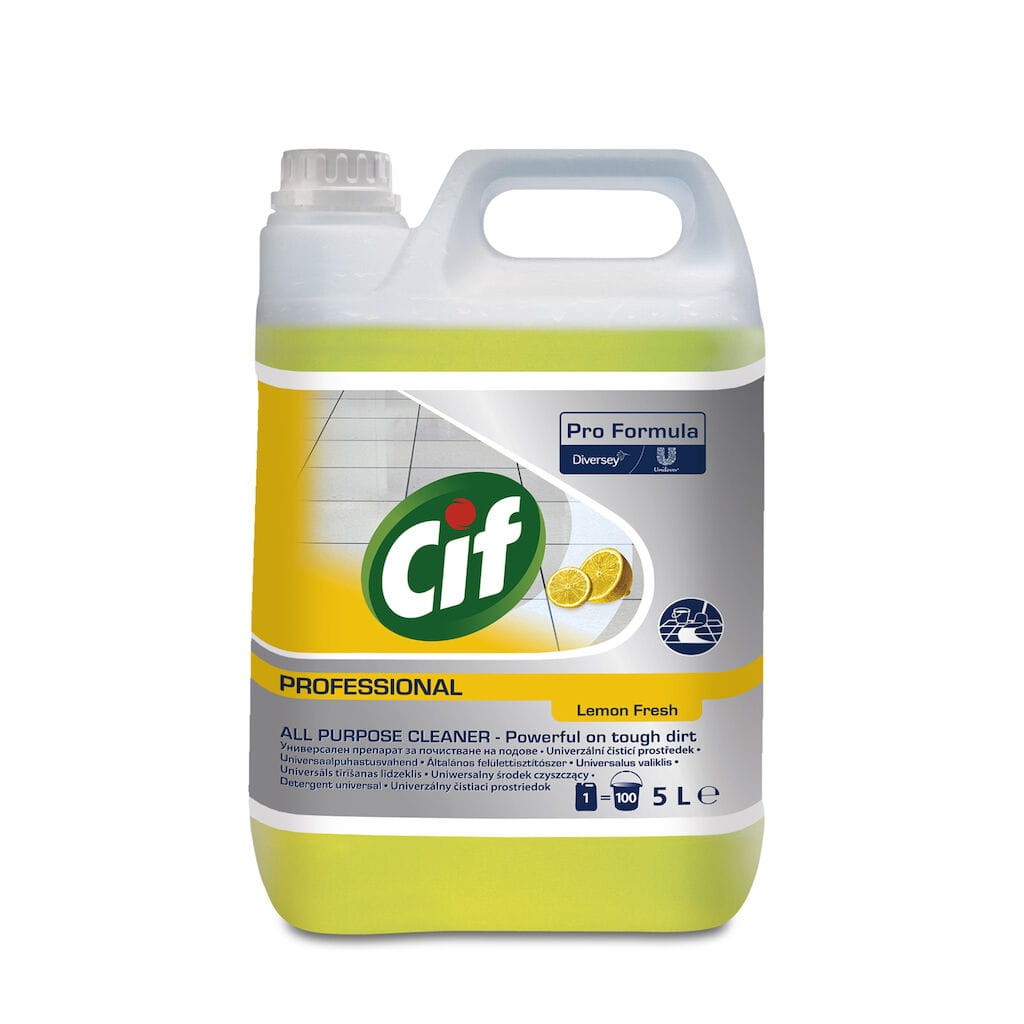 Pachet CIF Professional APC Lemon Fresh – Detergent Universal, Parfum de Lamaie, 2×5 L
