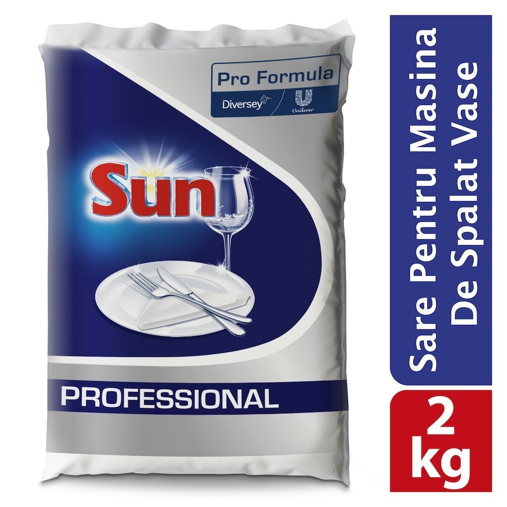 Pachet SUN Professional Dishwasher Salt, Sare pentru Masina de Spalat Vase, 6x2 kg