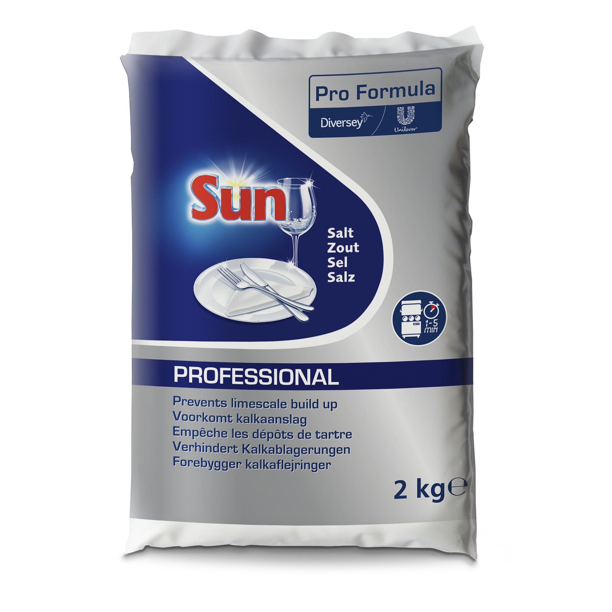 SUN Professional Dishwasher Salt, Sare pentru Masina de Spalat Vase, 2 kg