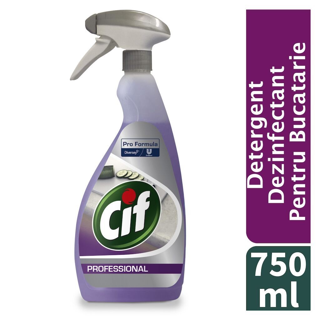 CIF Professional 2-in-1 Detergent Dezinfectant Lichid 0.75 L