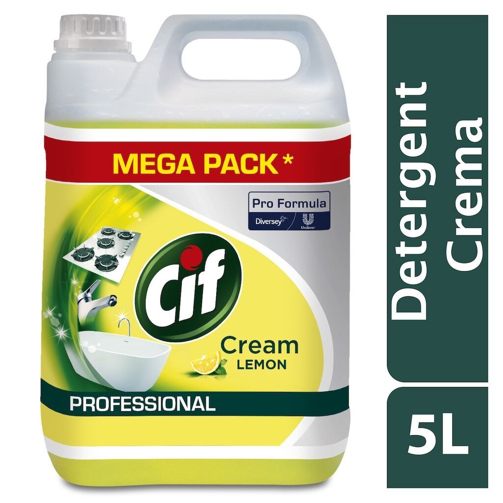 CIF Professional Cream Lemon – Crema de Curatare Non-Abraziva cu Lamaie 5 L