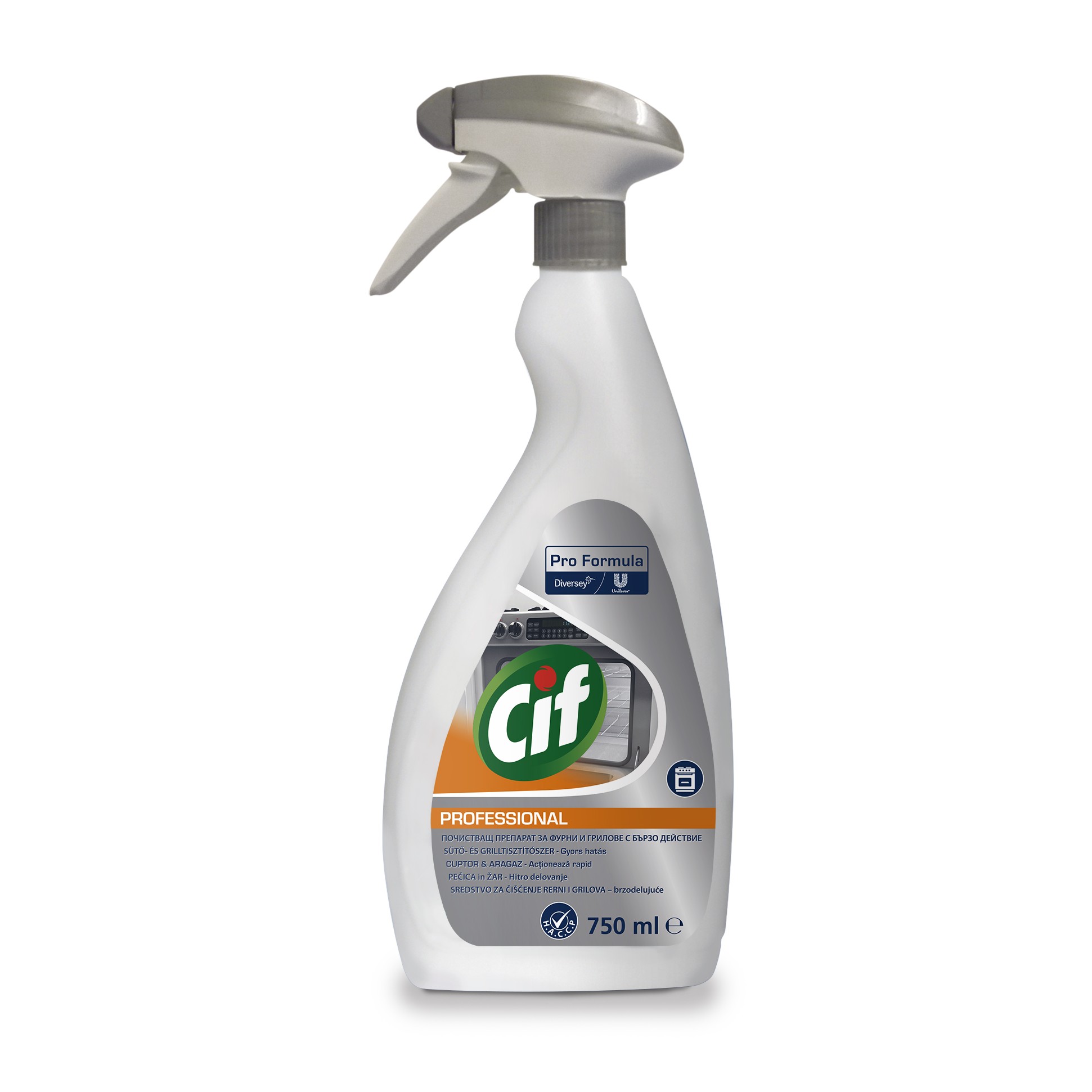 Pachet CIF Professional Oven & Grill Cleaner – Detergent pentru Cuptoare si Gratare 6×0,75 L