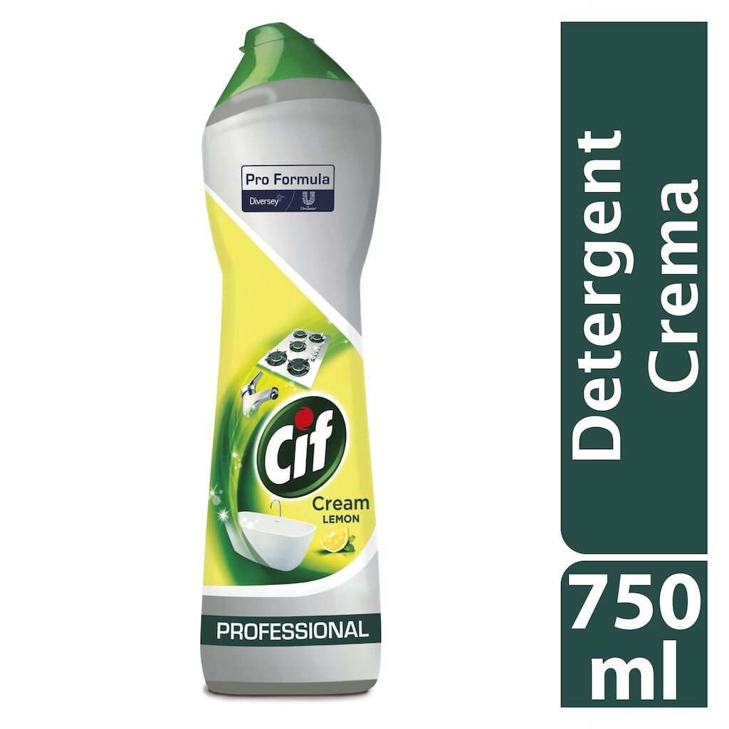 Pachet CIF Professional Cream Lemon – Crema de Curatare Non-Abraziva cu Lamaie, 8×0.75 L