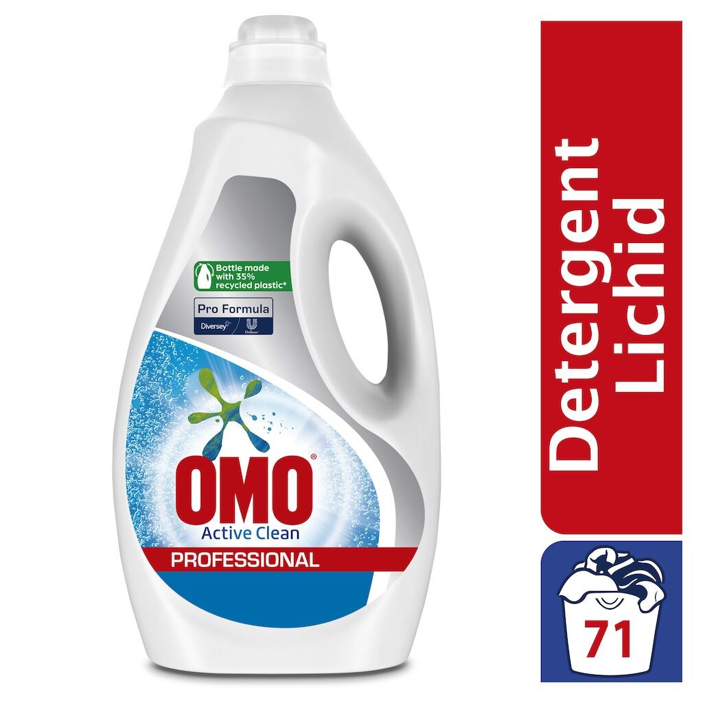 Pachet OMO Professional Active Clean – Detergent Lichid Rufe, 2×5 L