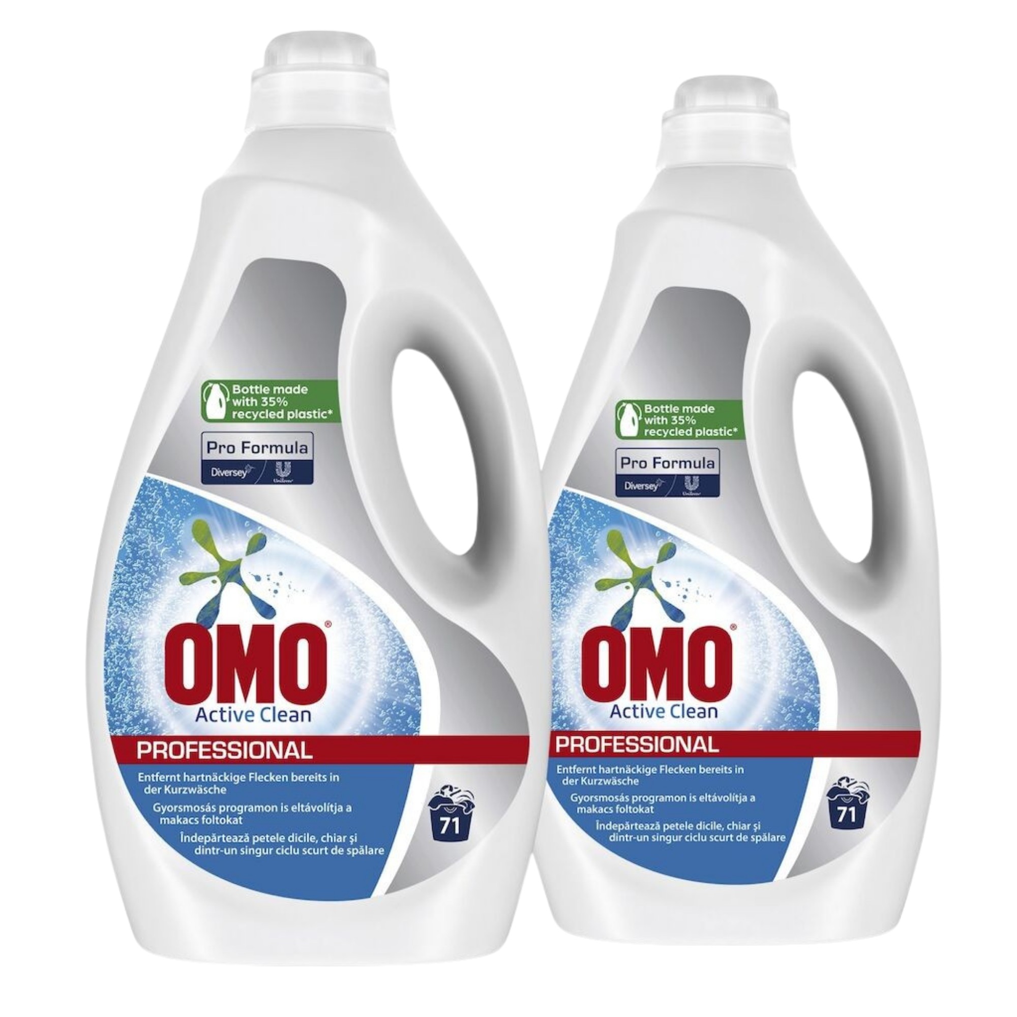 Pachet OMO Professional Active Clean – Detergent Lichid Rufe, 2×5 L